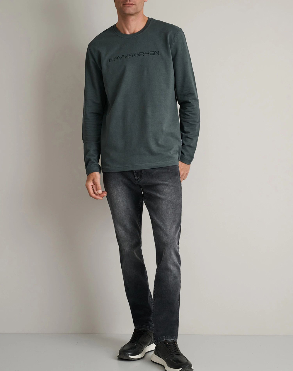 NAVY&GREEN BLUZA DECOLTEU M/M