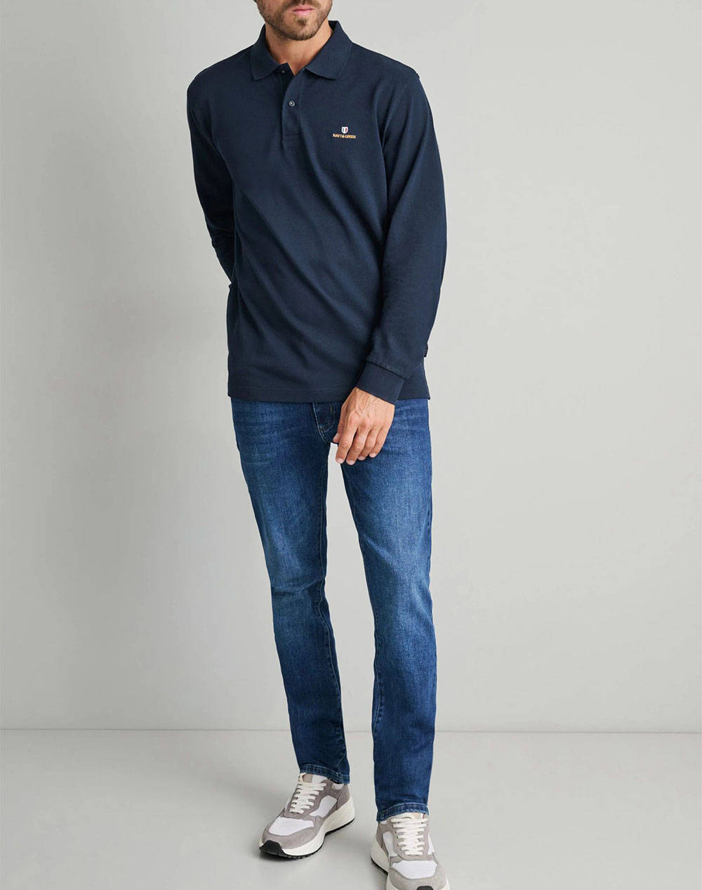 NAVY&GREEN POLO BLUZA