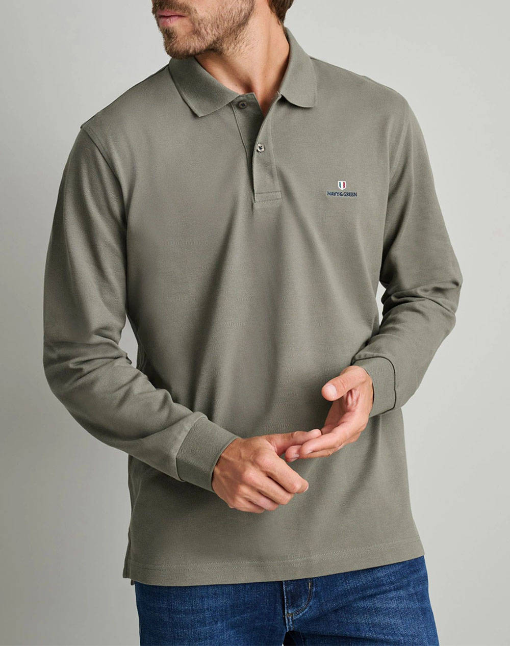 NAVY&GREEN POLO BLUZA