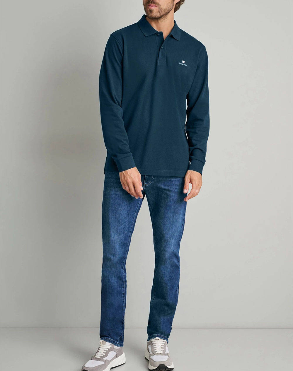 NAVY&GREEN POLO BLUZA