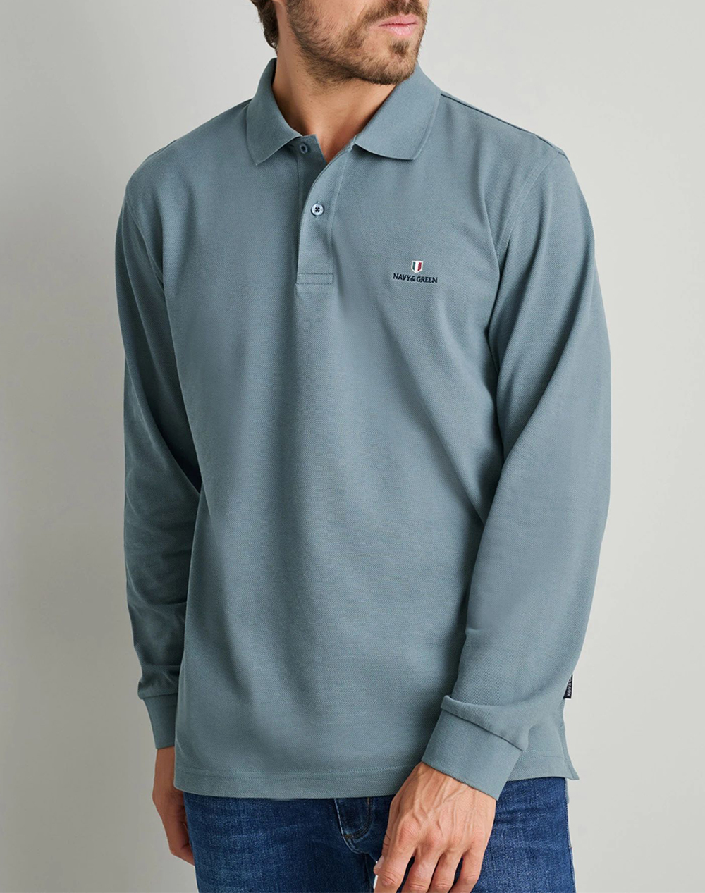 NAVY&GREEN POLO BLUZA