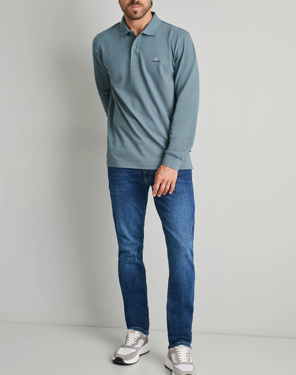 NAVY&GREEN POLO BLUZA