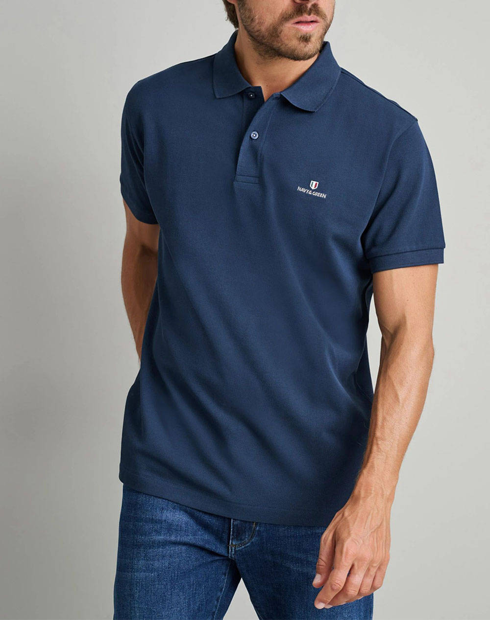 NAVY&GREEN POLO BLUZA