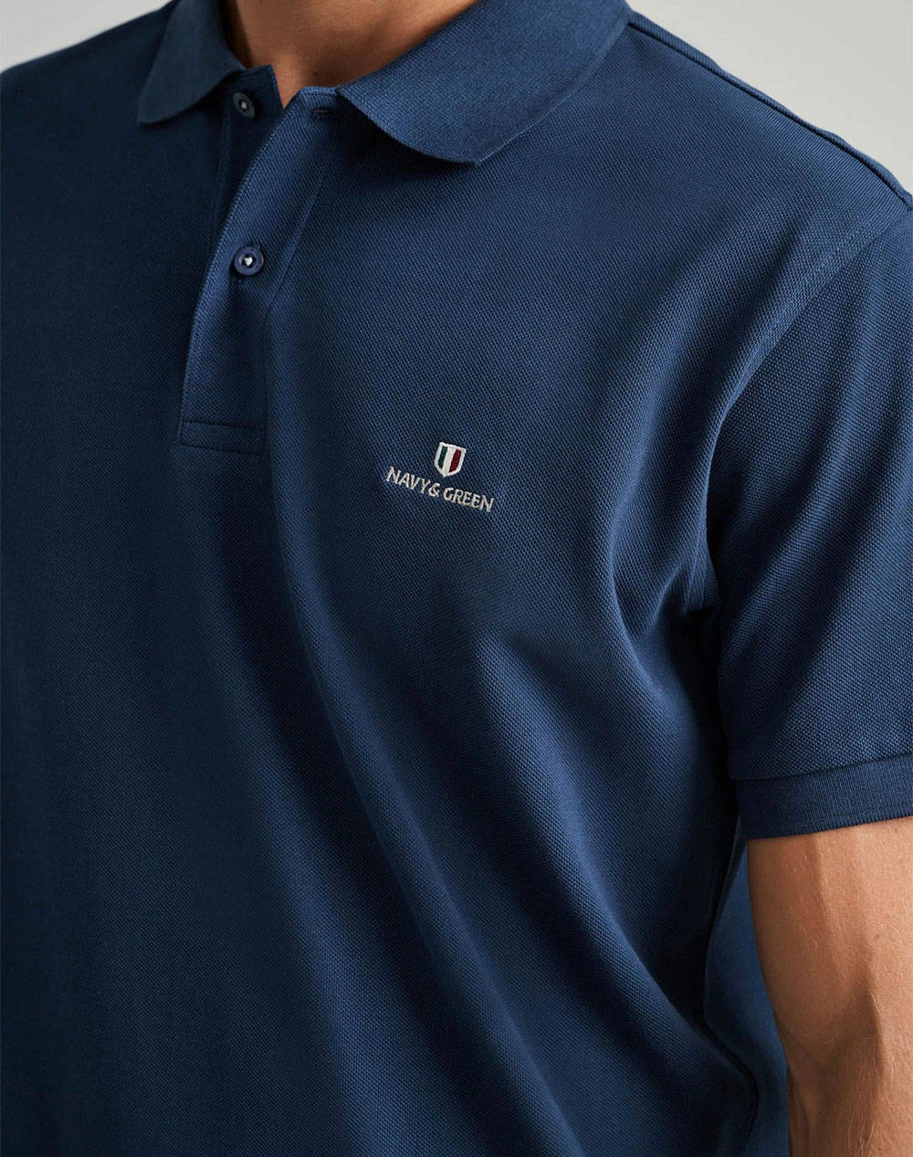 NAVY&GREEN POLO BLUZA