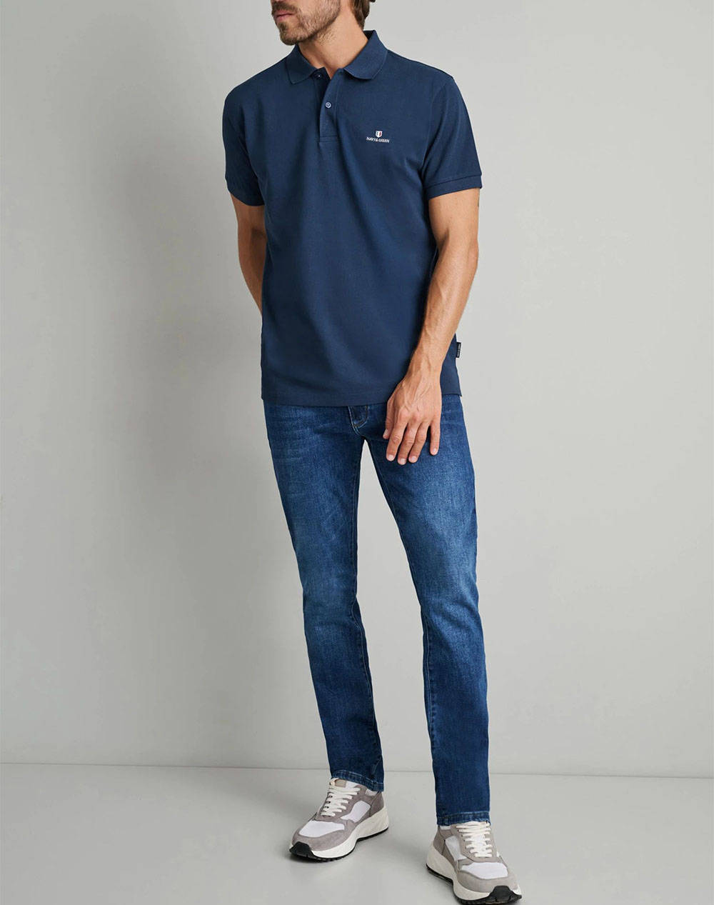 NAVY&GREEN POLO BLUZA
