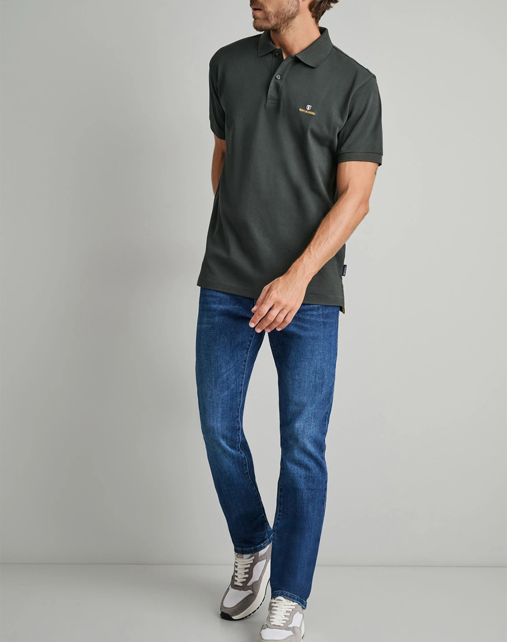 NAVY&GREEN POLO BLUZA