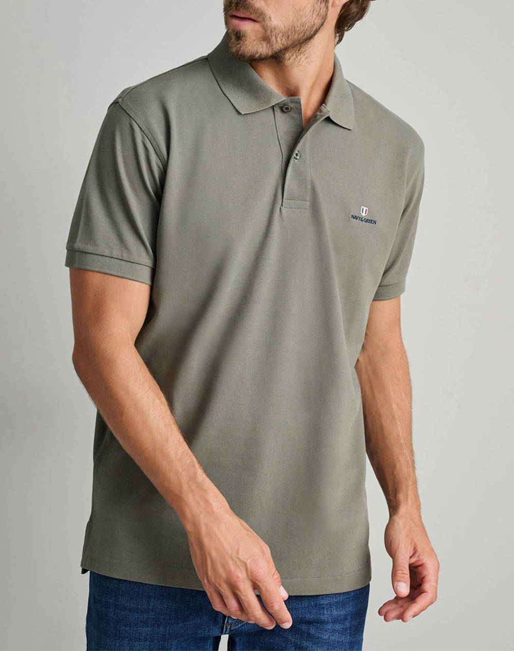 NAVY&GREEN POLO BLUZA
