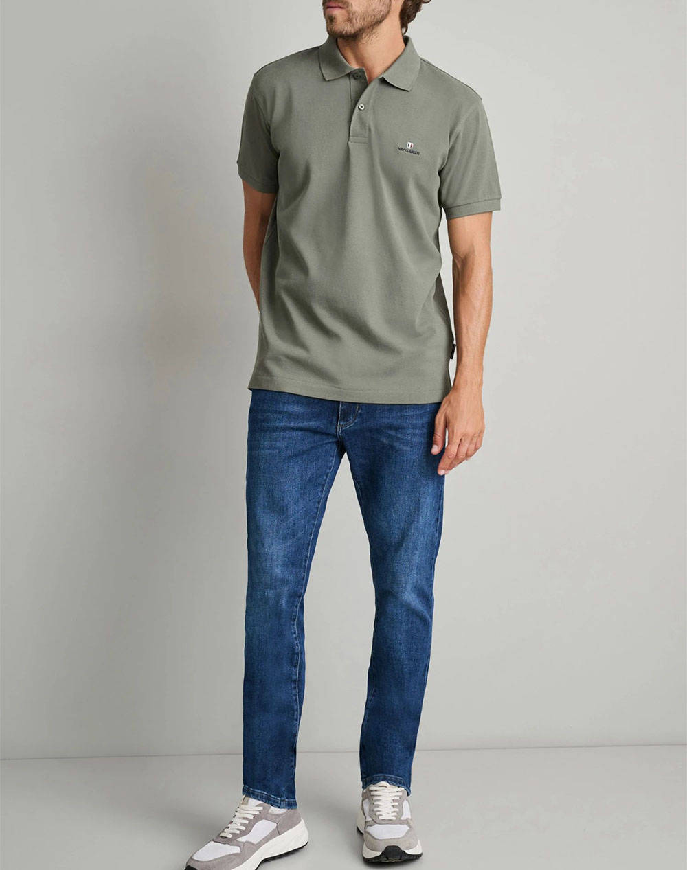 NAVY&GREEN POLO BLUZA