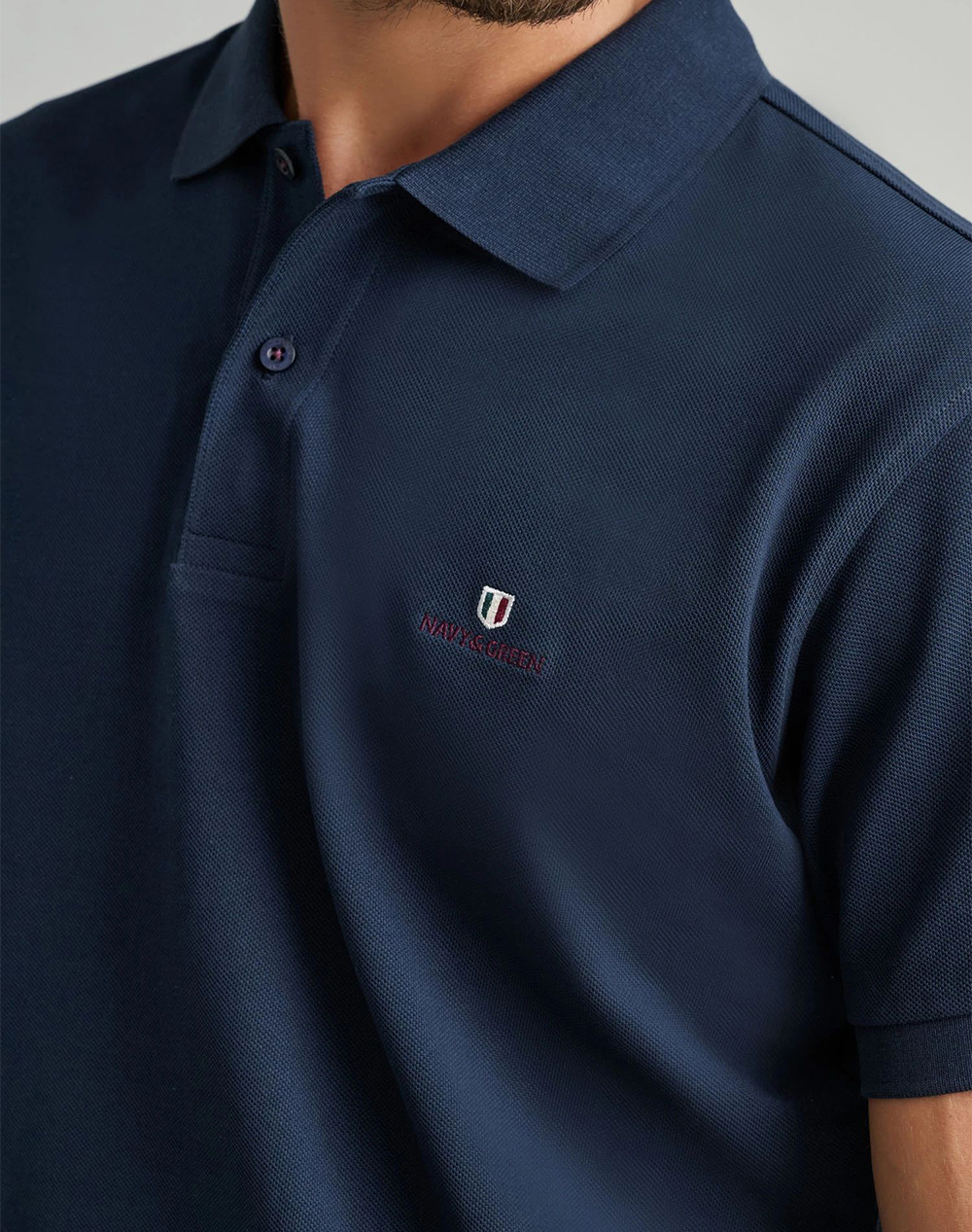 NAVY&GREEN POLO BLUZA