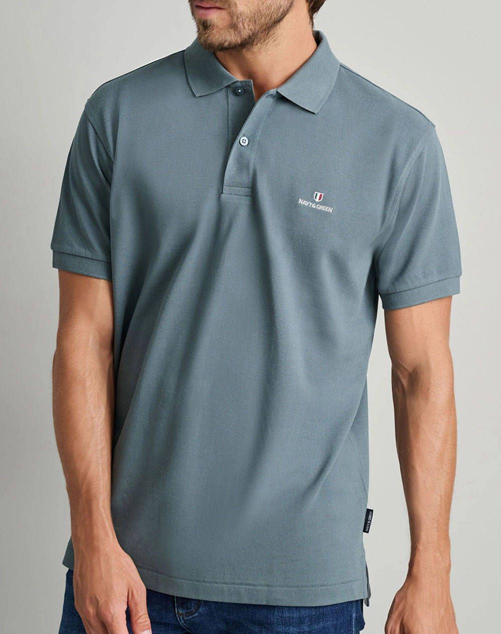 NAVY&GREEN POLO BLUZA
