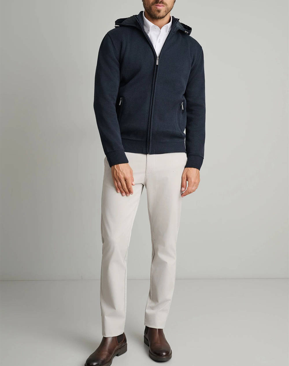 NAVY&GREEN JACHETA TRICOTATA