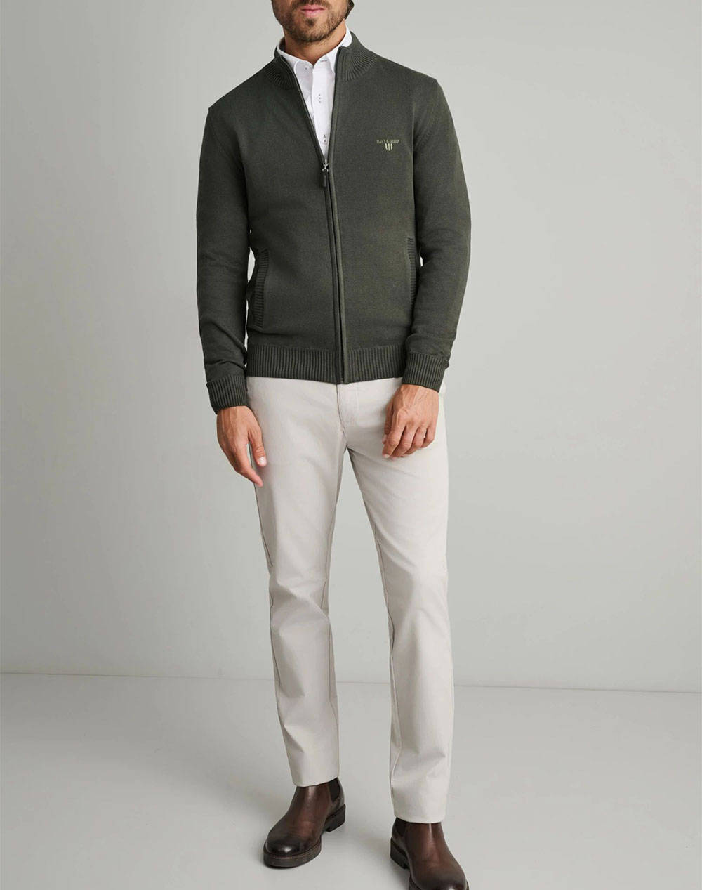 NAVY&GREEN JACHETA TRICOTATA