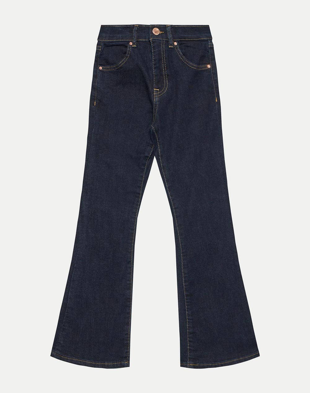 GUESS STRETCH DENIM FLARE FIT PANTS PANTALONI COPII GIRL