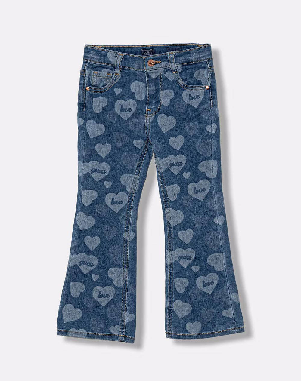 GUESS STR DENIM FLARE PANTS W/LASER PANTALONI COPII GIRL
