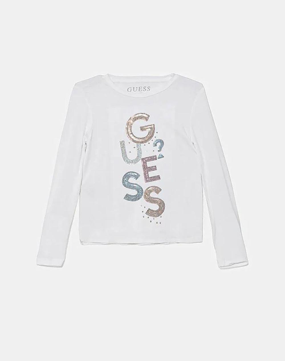 GUESS VISCOSE LS T-SHIRT BLUZA DE COPII GIRL