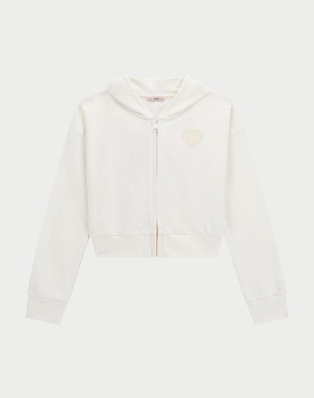 GUESS HOODED LS ACTIVE TOP W/ZIP FLEECE COPII GIRL