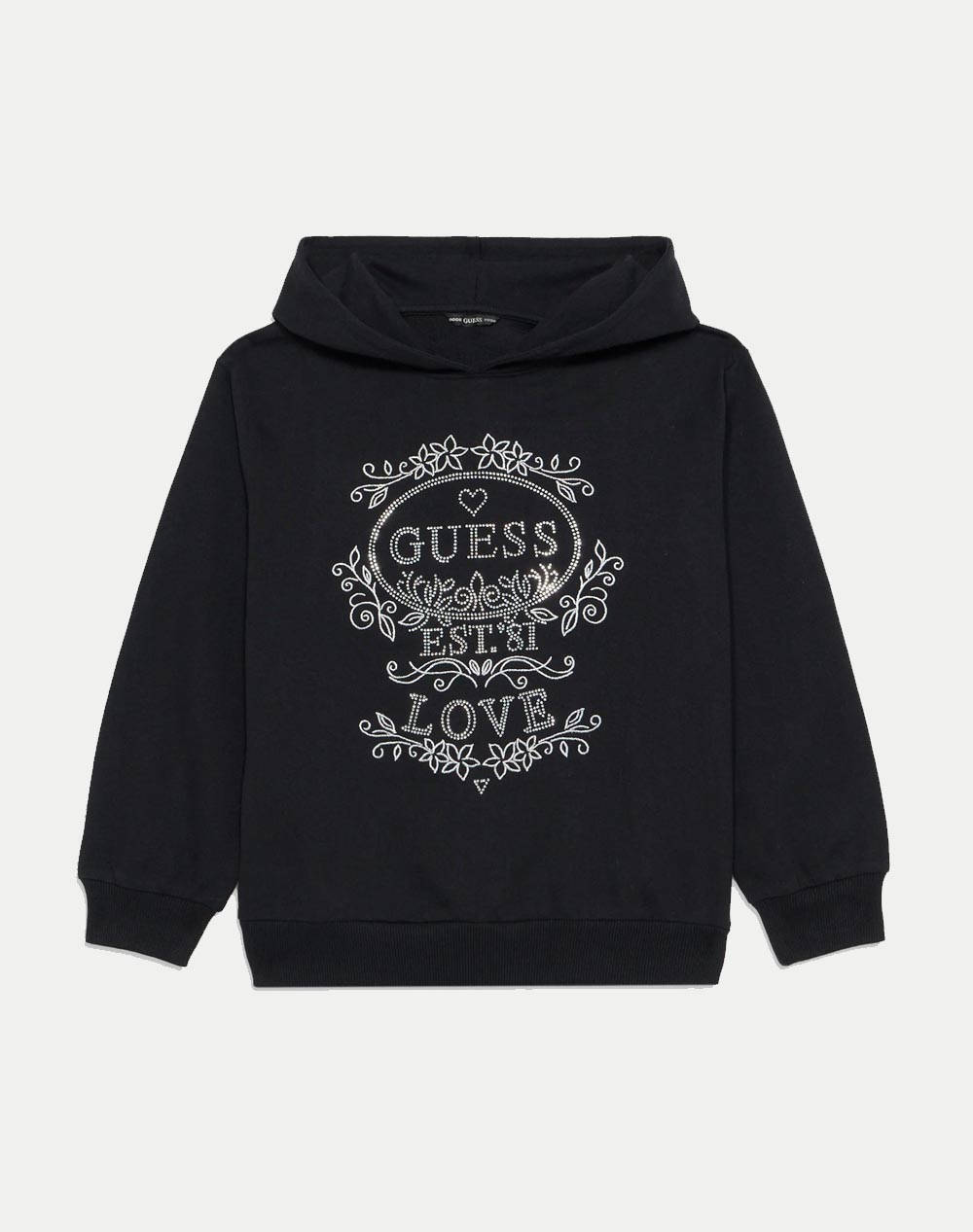 GUESS HOODED LS ACTIVE TOP FLEECE COPII GIRL
