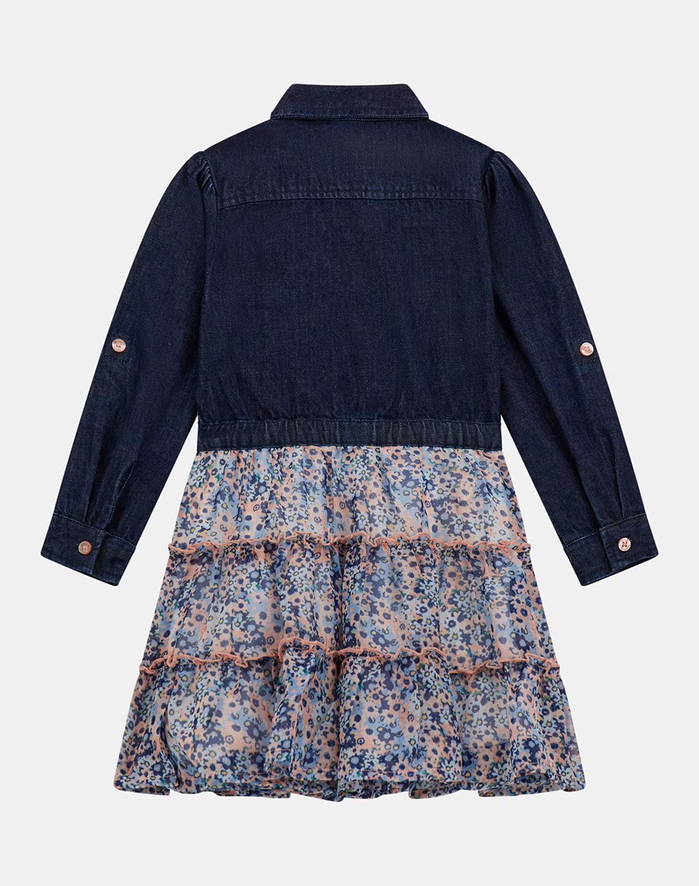 GUESS MIXED FABRICS ADJ. LS DRESS ROCHIE DE COPII GIRL