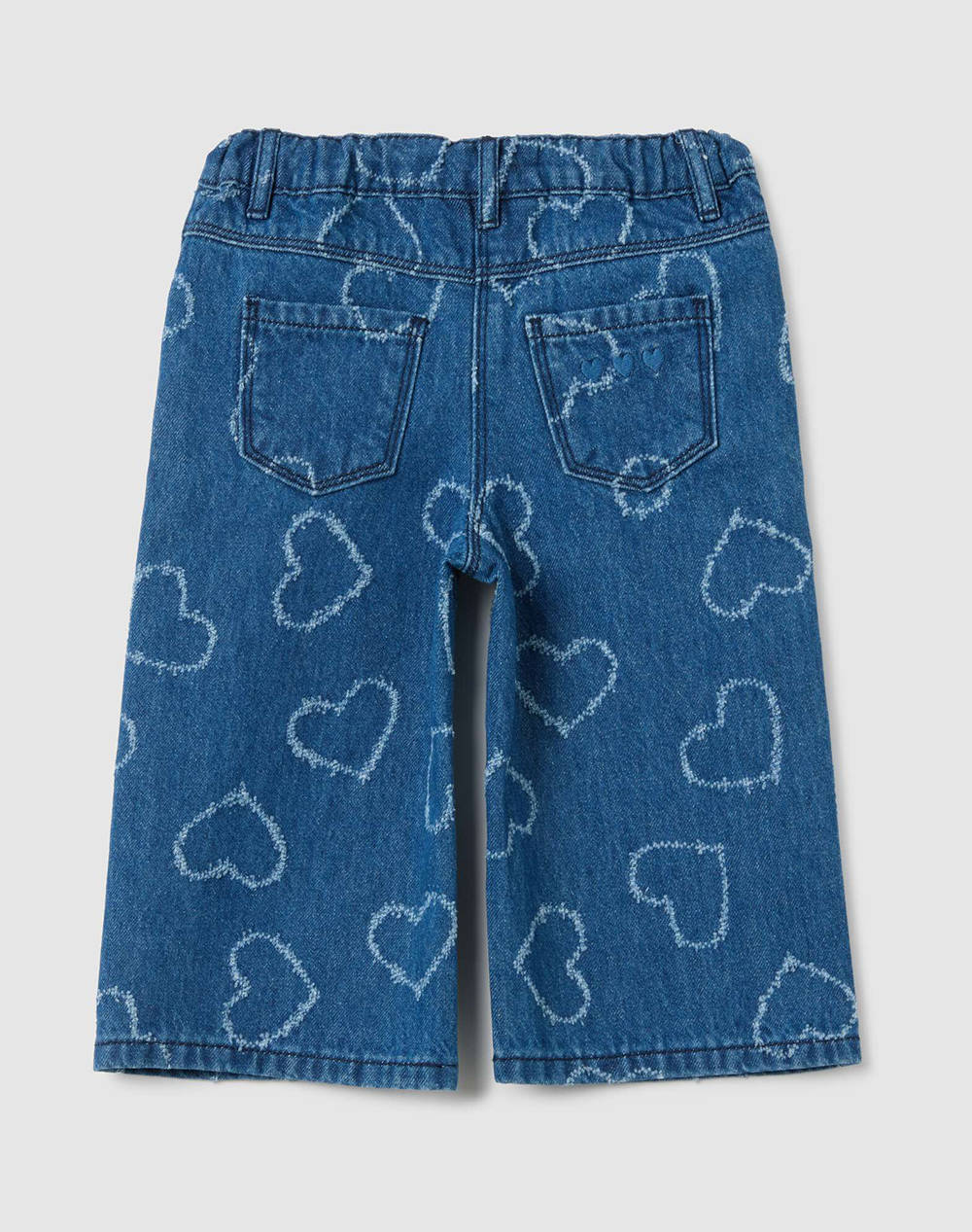 OVS DENIM WIDE LEG W/HEARTS