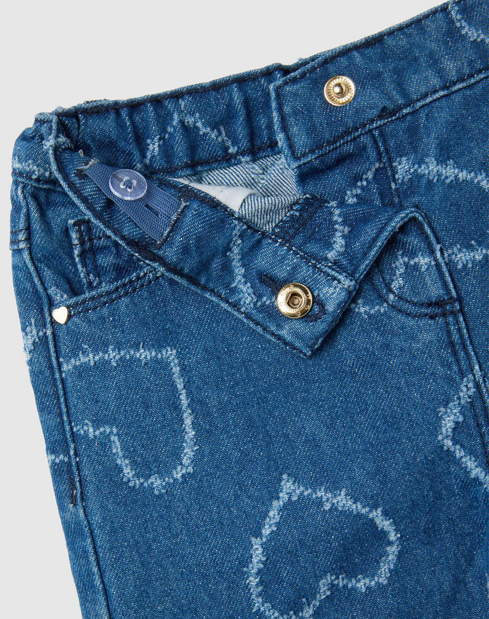 OVS DENIM WIDE LEG W/HEARTS