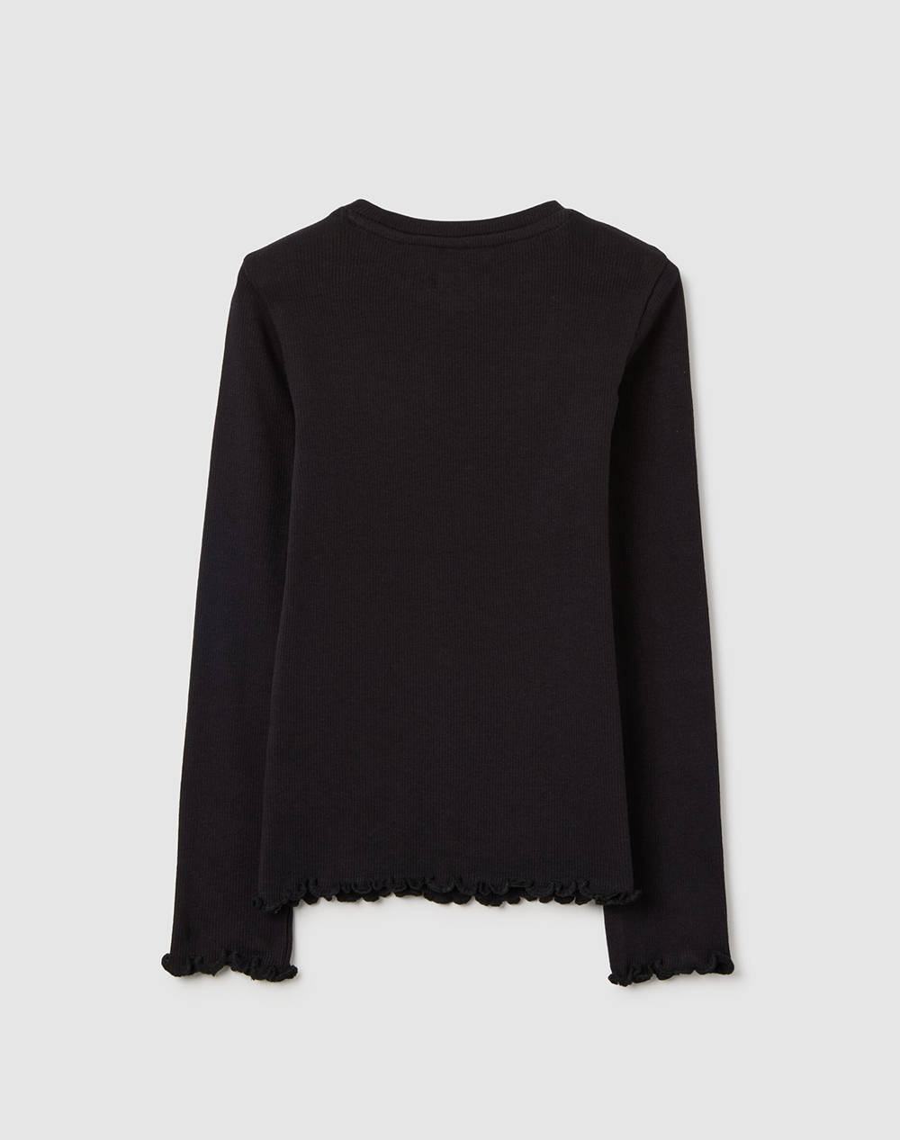 OVS TSH LS RIB SOLID