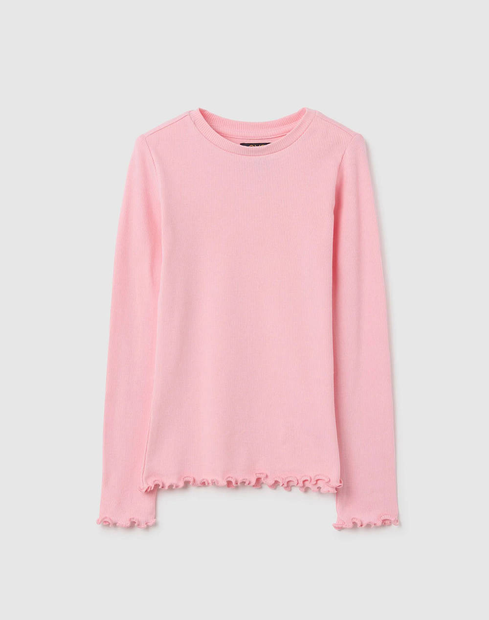 OVS TSH LS RIB SOLID