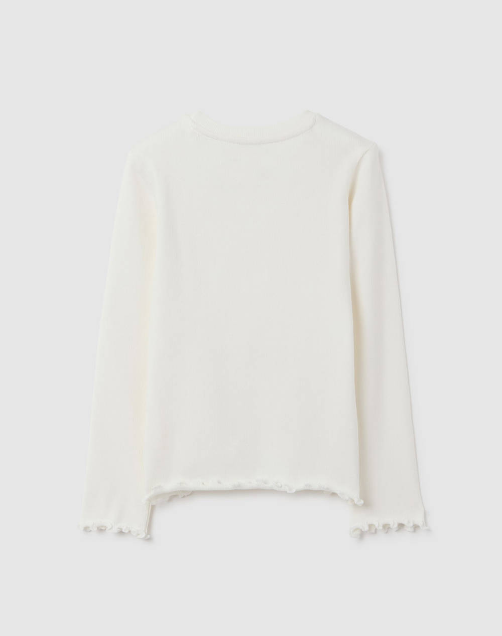OVS TSH LS RIB SOLID