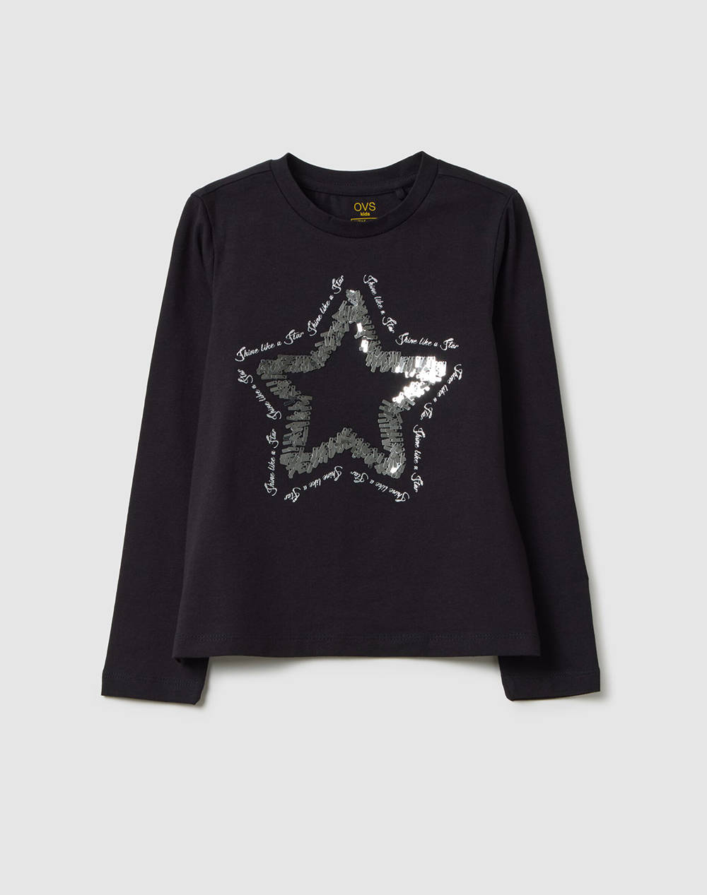 OVS T-SHIRT LS W/SEQUINS