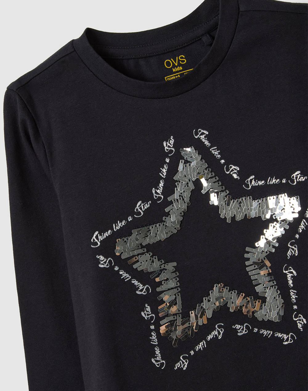 OVS T-SHIRT LS W/SEQUINS