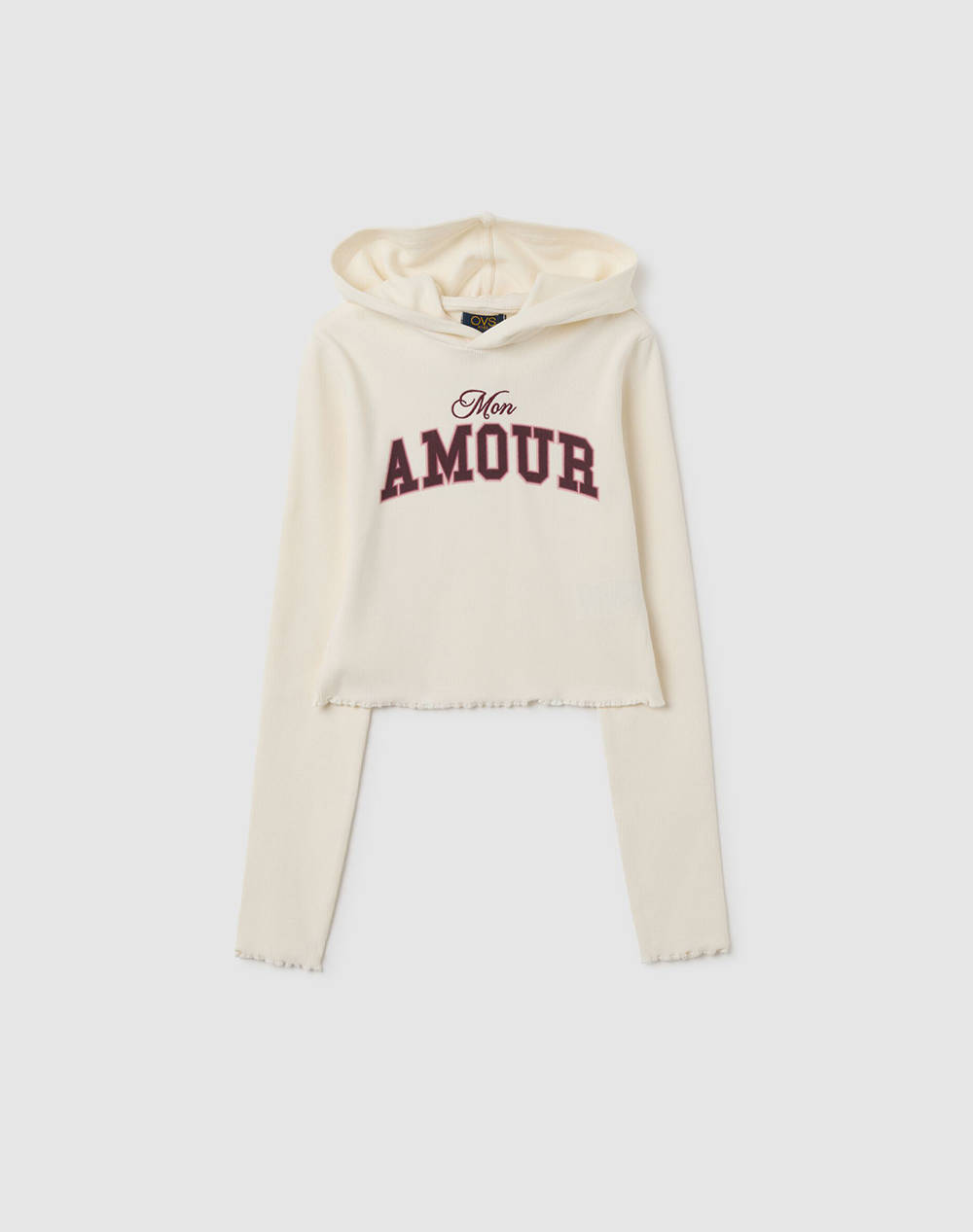 OVS T-SHIRT RIB W/HOOD