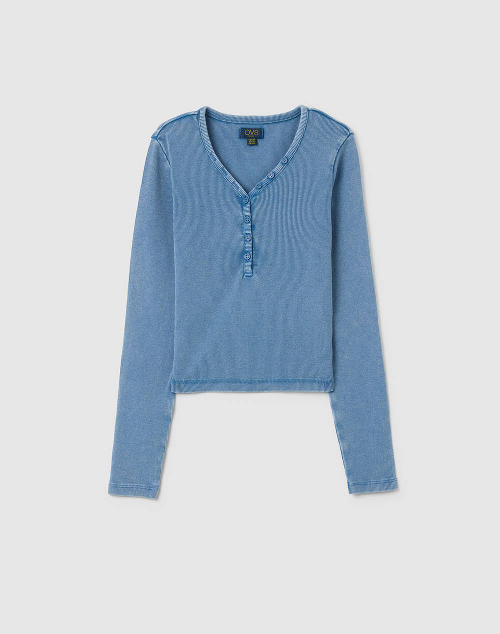 OVS T-SHIRT W/BUT ACID WASH