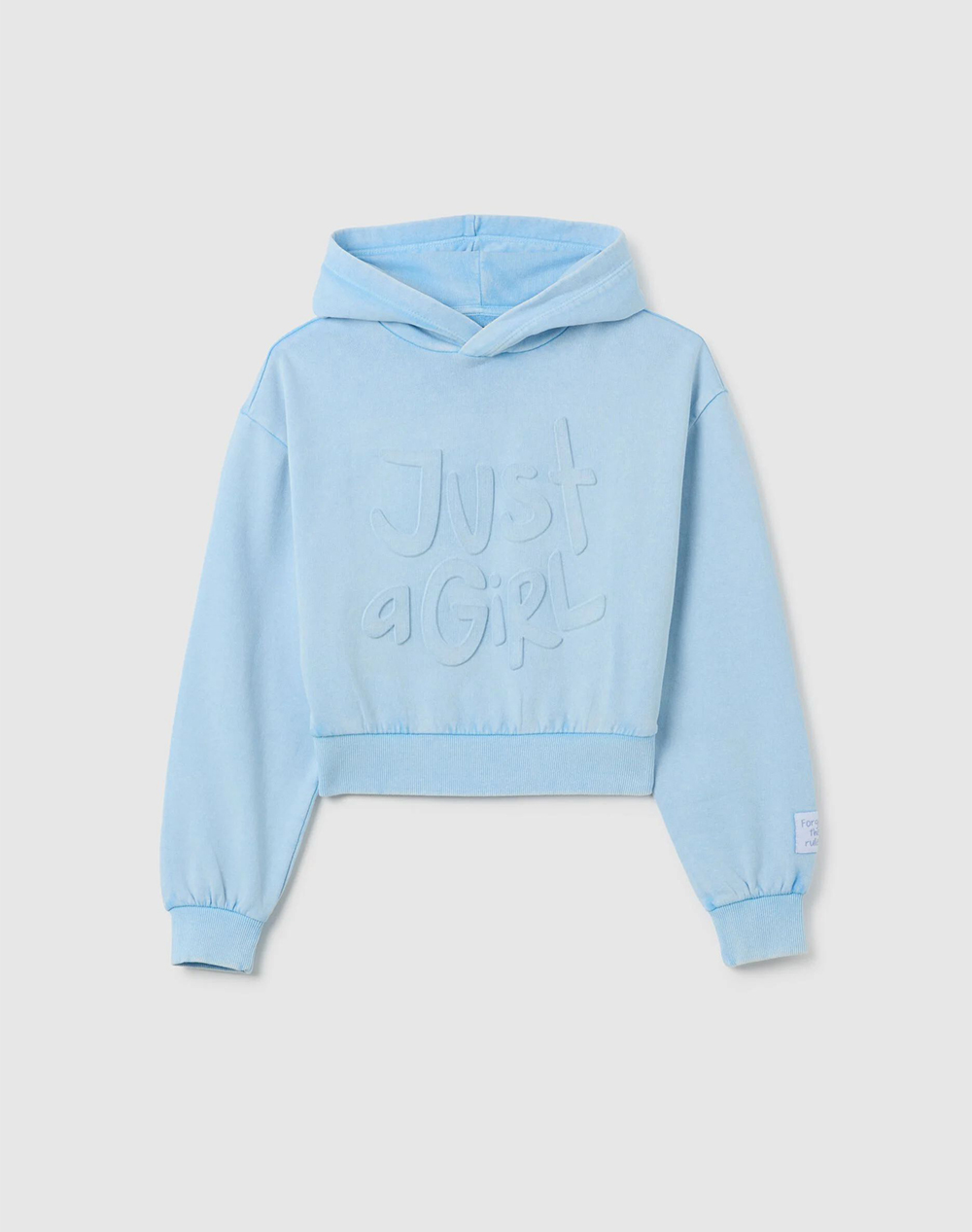 OVS HOODIE CROP ACID WASH