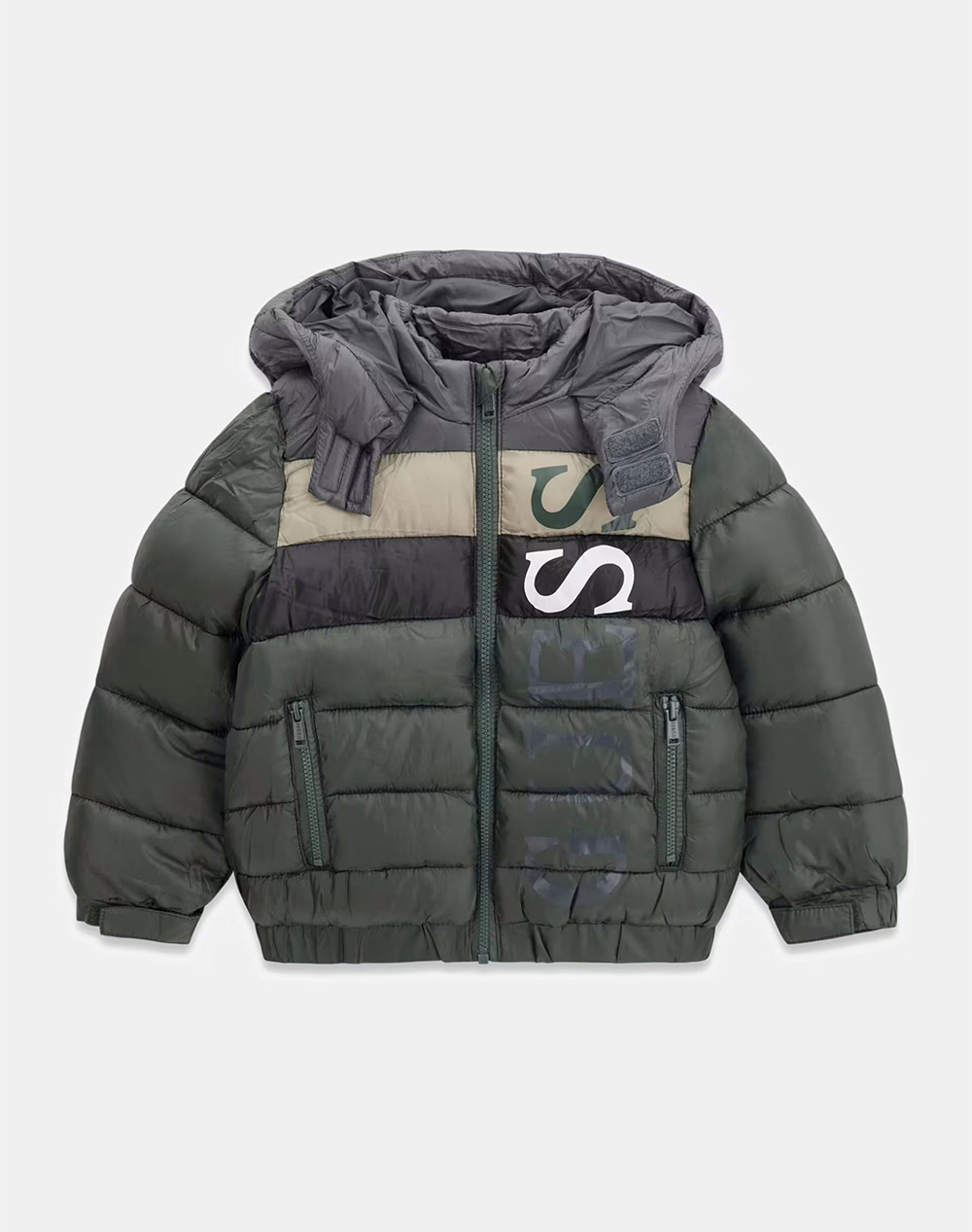 GUESS HOODED PADDED LS PUFFER W/ZIP GEACA DE COPII BOY