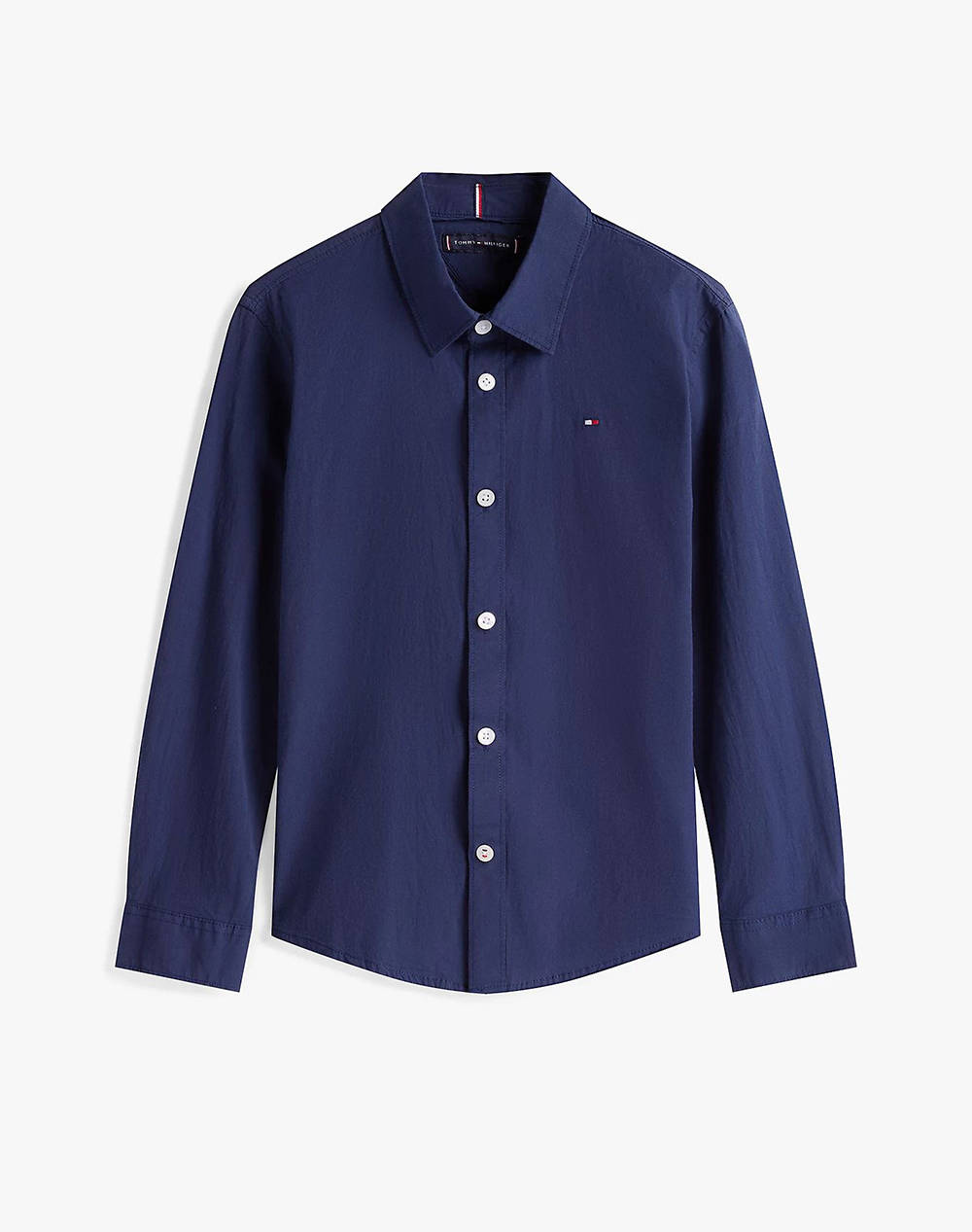 TOMMY HILFIGER SOLID STRETCH POPLIN SHIRT L/S