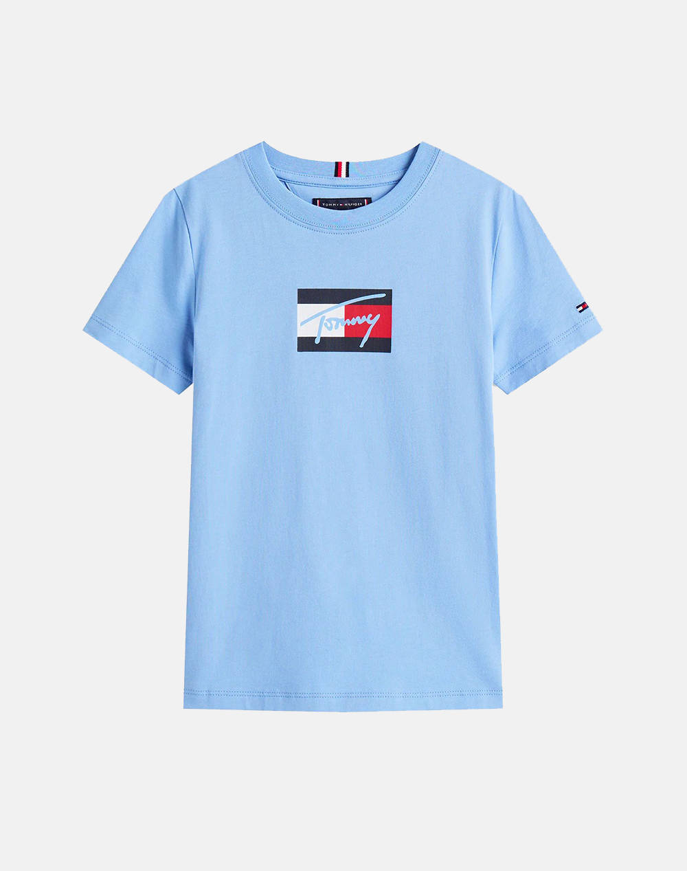 TOMMY HILFIGER TOMMY SCRIPT FLAG PRINT TEE SS
