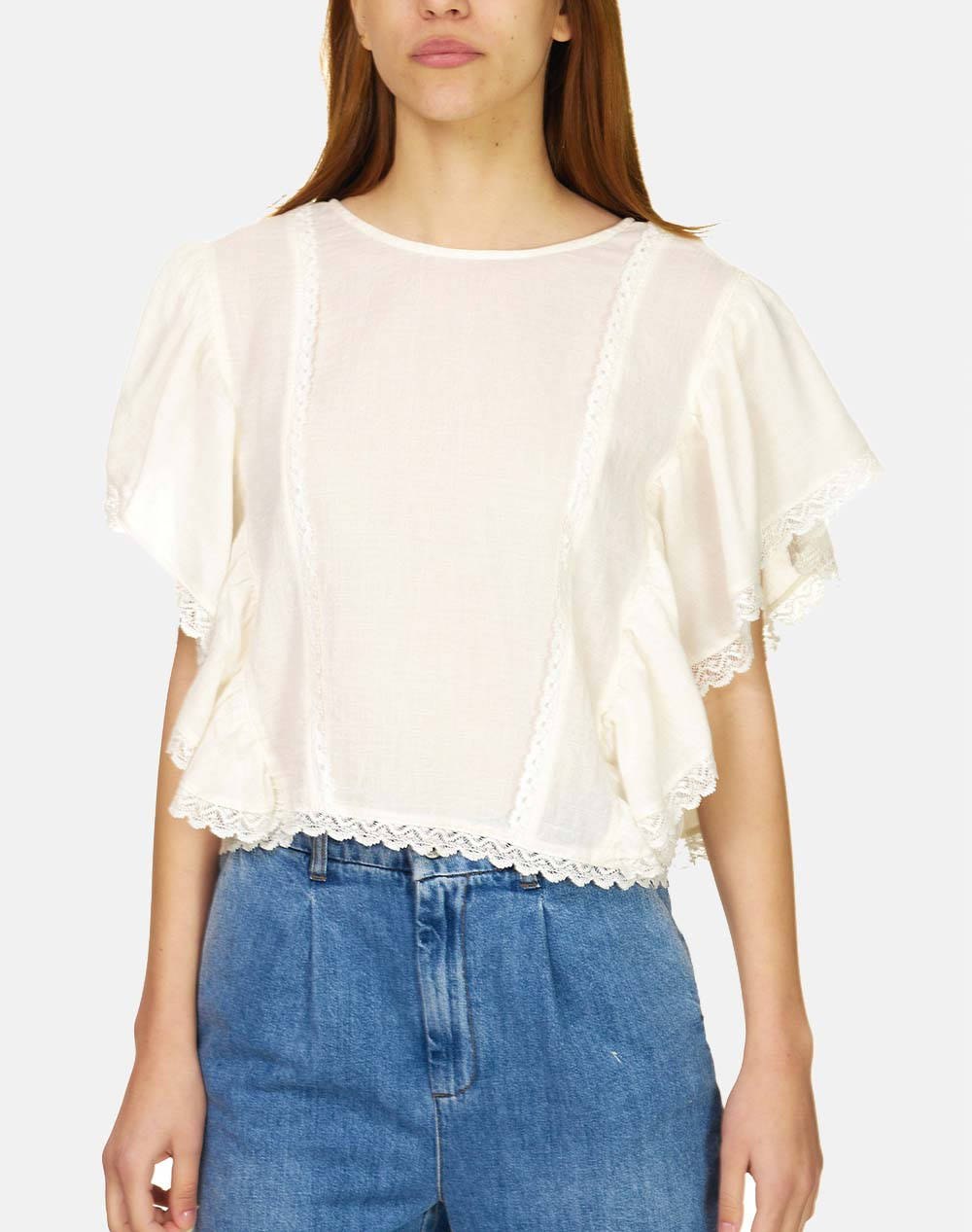 Bonsui romantic bluza de dama cu dantela