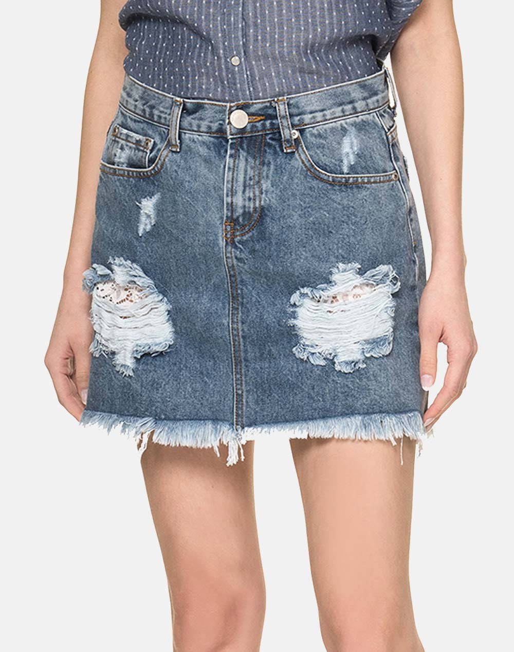 Glamorous de dama denim mini fusta