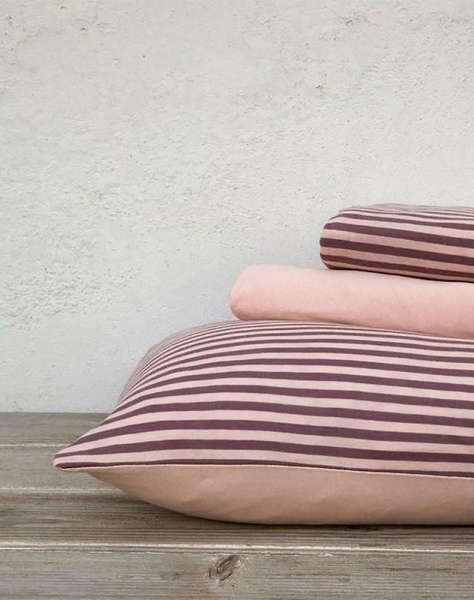 NIMA Set lenjerie de pat cu elastic - Suave Dark Pink (Dimensiuni: 100x200+30 & 170x260 & 52x72cm.)