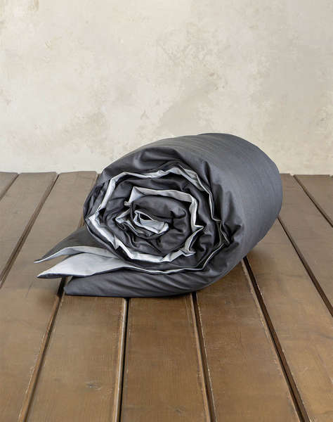 NIMA Husa de plapuma Colors - Shiny Gray / Midnight Gray (Dimensiuni: 240 x 260 cm.)