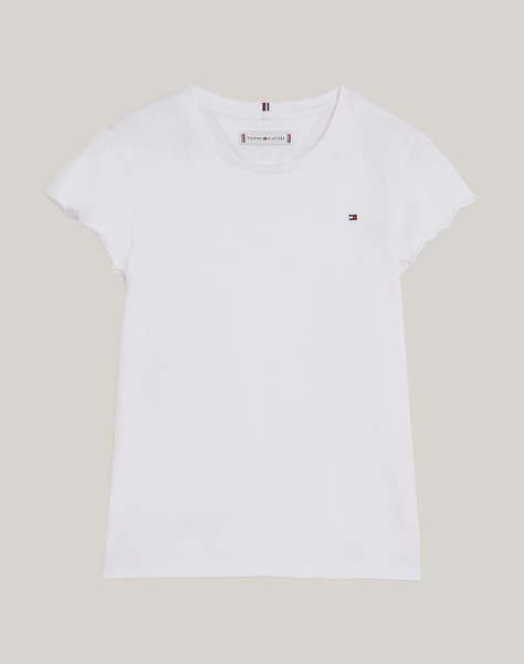 TOMMY HILFIGER ESSENTIAL RUFFLE SLEEVE TOP