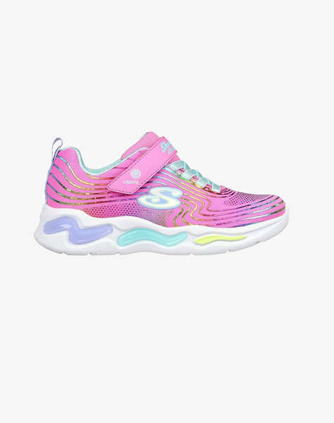 SKECHERS Gore & Strap Rainbow Foil Sneakers W/ Lighted Outsole