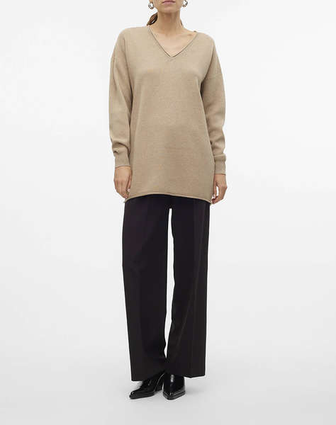 VERO MODA VMGOLD ROLL LS LONG V-NECK PULLOVER GA