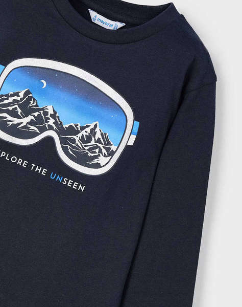 MAYORAL Bluza cu maneca lunga cu print argintiu