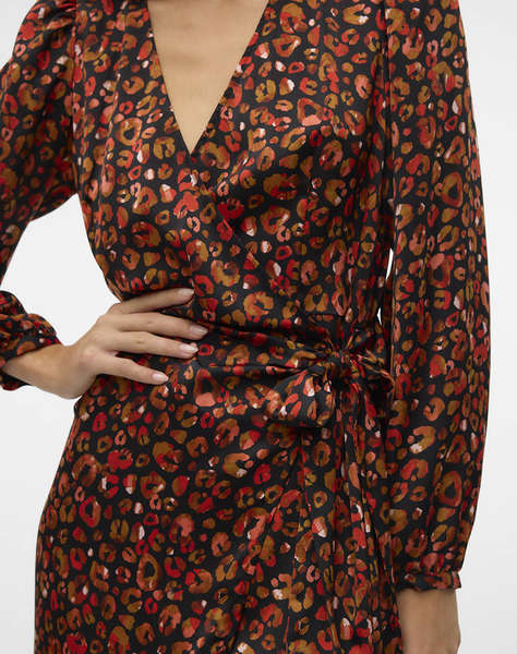VERO MODA VMRUBIA L/S 7/8 WRAP DRESS WVN BTQ GA