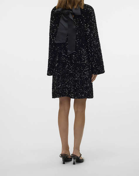 VERO MODA VMETTA LS BOATNECK SHORT DRESS JRS PRM