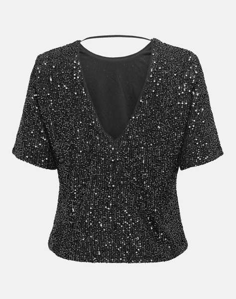 ONLY ONLNEW GOLDIE SEQUIN SS TOP WVN CS