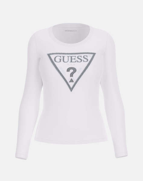 GUESS LS CN SHINY TRIANGLE TEE BLUZA DE DAMA
