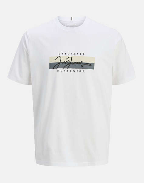 JACK&JONES JORFREDERIKSBERG BOX SCRIPT TEE SS CN LN