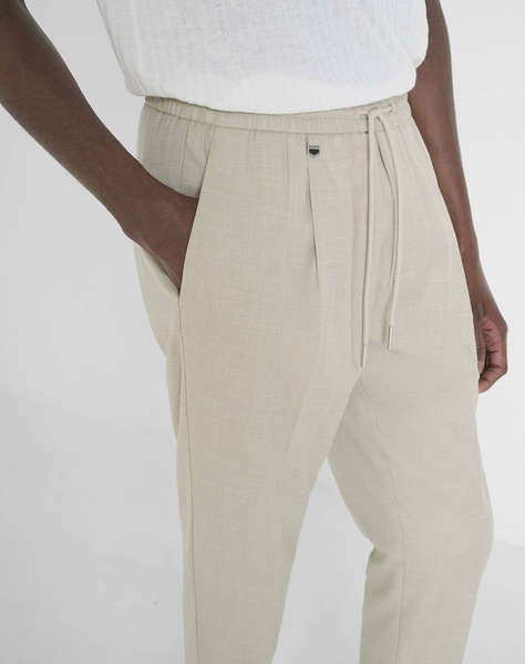 ANTONY MORATO MMTS00052FA650330 MIN OF 4 TROUSERS NEIL REGULAR FIT IN SLUB STRETCH VISCOSE BLEND FABRIC PANTALONI DE BARBATI