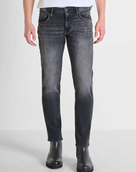 ANTONY MORATO MMDT00282FA7505731W01992 MIN OF 10 JEANS KURT COMFORT TAPERED FIT IN ICONIC BLACK OD BLACK DENIM PANTALONI DE BARBATI
